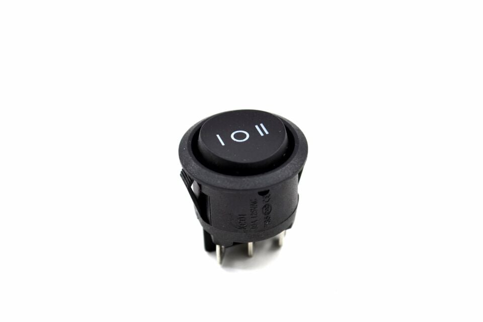 1-0-2 Elektrik Anahtarı 6 Pin Yuvarlak Gövde Siyah Plastik MT-ANK28