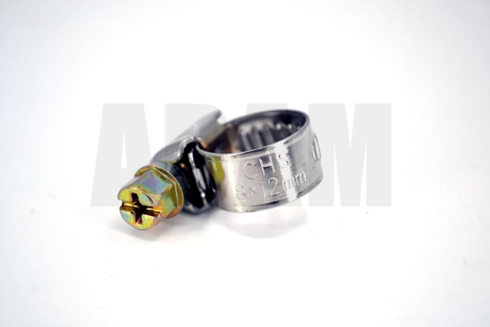 08*12 Paslanmaz Çelik Hortum Boru Tesisat Kelepçesi 1Adet