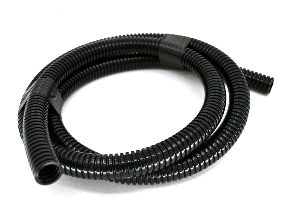 17mm Yarıksız Spiral Boru Kablo Izolasyon Hortumu Siyah Esnek