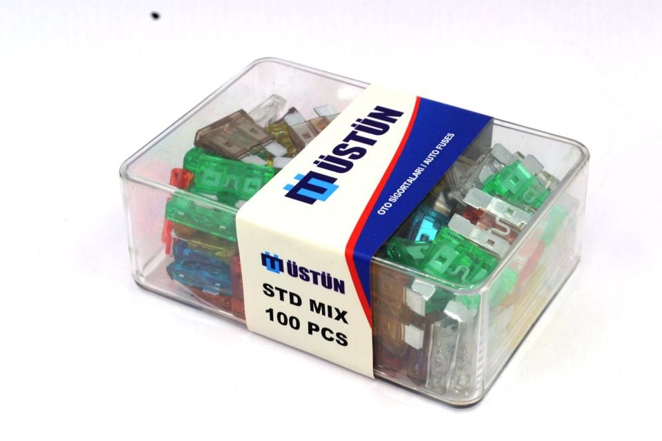 100 Adet Standart Bıçak Sigorta Karışık