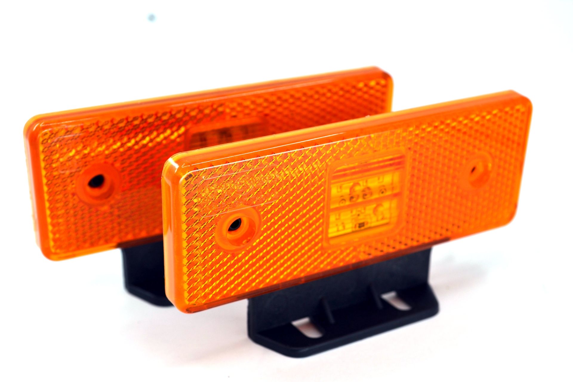 2 Adet 12V Turuncu Reflektör Dikdörtgen Ledli Side Marker Lamba