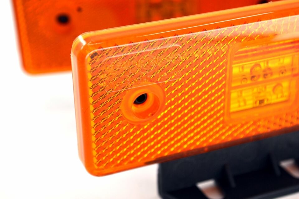 2 Adet 12V Turuncu Reflektör Dikdörtgen Ledli Side Marker Lamba