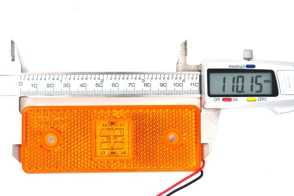 2 Adet 12V Turuncu Reflektör Dikdörtgen Ledli Side Marker Lamba