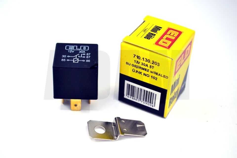 Ip67 Su Geçirmez Mini Röle 5 Fişli 12V 30A Tek Platin Çift 87 Bacak