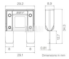 30A Yeşil Şeffaf Büyük Maksi Bıçak Sigorta 30 Amper