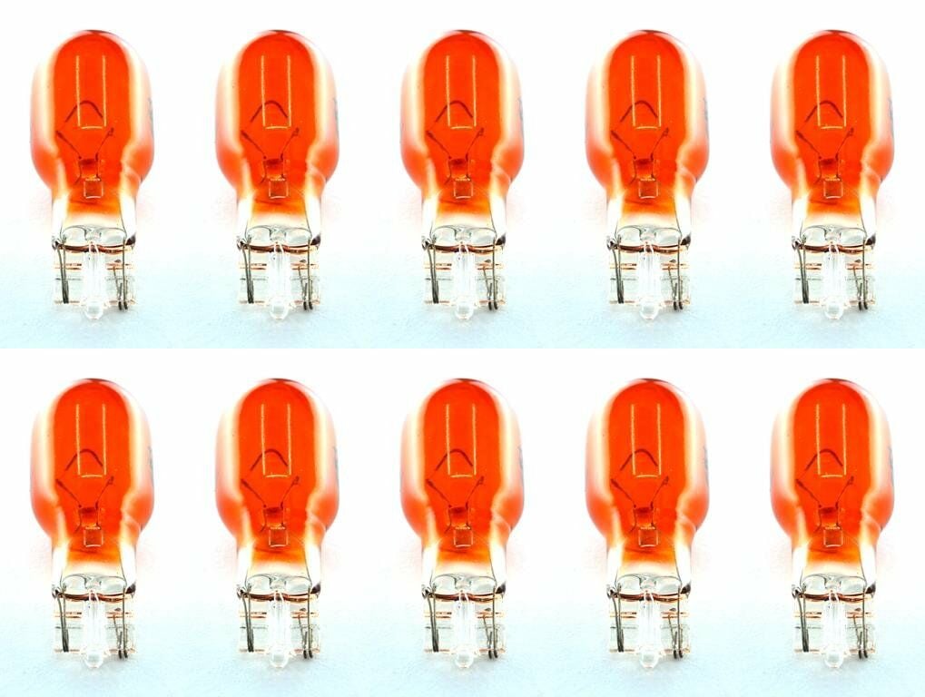 10 Adet Turuncu 12V 16W T15 Dipsiz Ampul Ön Park Ampulü