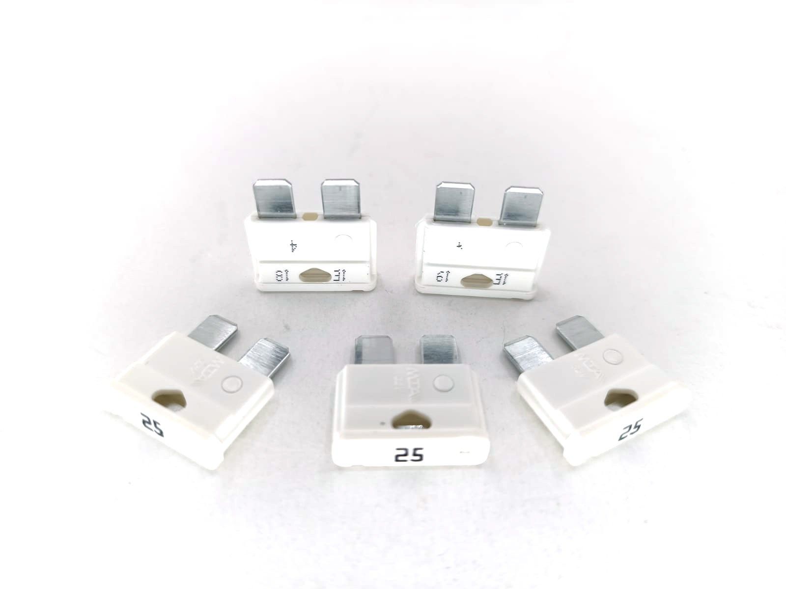 5 Adet 25 Amper Beyaz Standart Bıçak Sigorta 25A