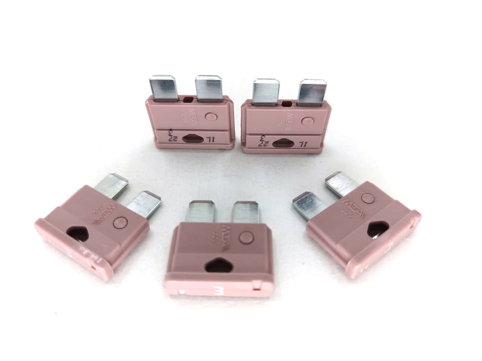 5 Adet 3 Amper Lila Standart Bıçak Sigorta 3A