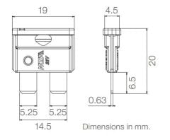 5 Adet 4 Amper Pembe Standart Bıçak Sigorta 4A