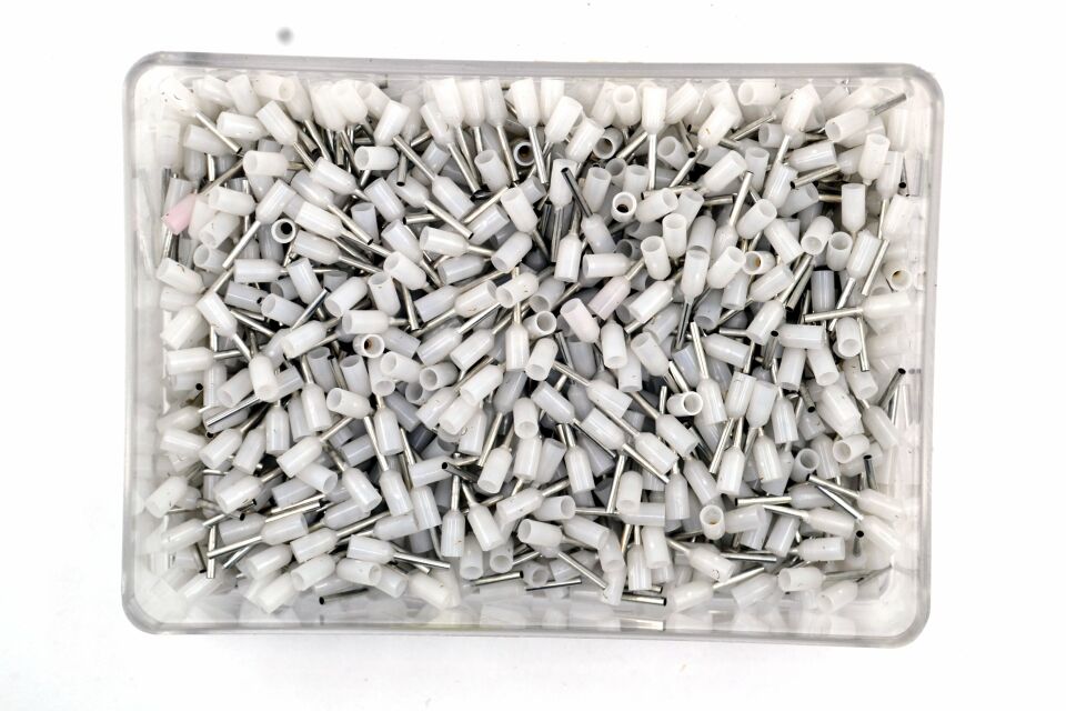 1000 Adet 0,50mm² Kablo Yüksüğü Bakır Beyaz Yüksük MT-KY05