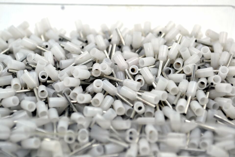 1000 Adet 0,50mm² Kablo Yüksüğü Bakır Beyaz Yüksük MT-KY05