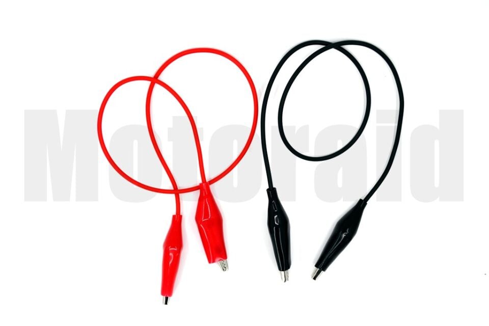 100 Çift Büyük Boy Krokodil 40cm Kablolu Kırmızı Siyah