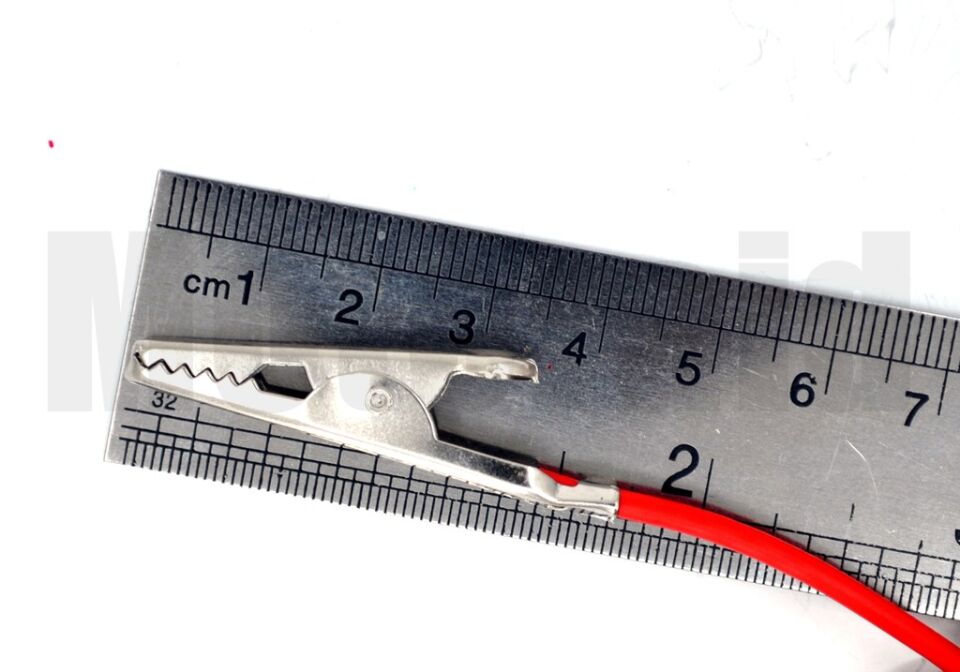 100 Çift Büyük Boy Krokodil 40cm Kablolu Kırmızı Siyah