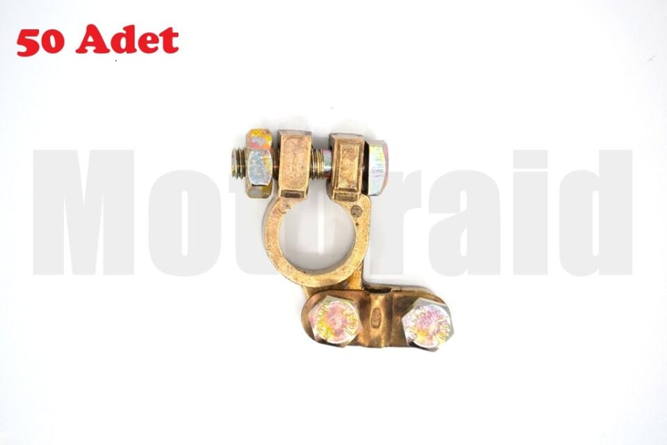 50 Adet Akü Kutup Başı Terminali (-) Eksi Zamak Alaşım