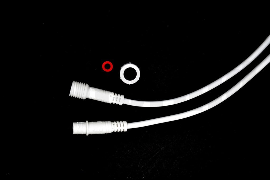 2 Kablolu Beyaz Elektrik Bağlantı Konnektör IP67 Su Geçirmez
