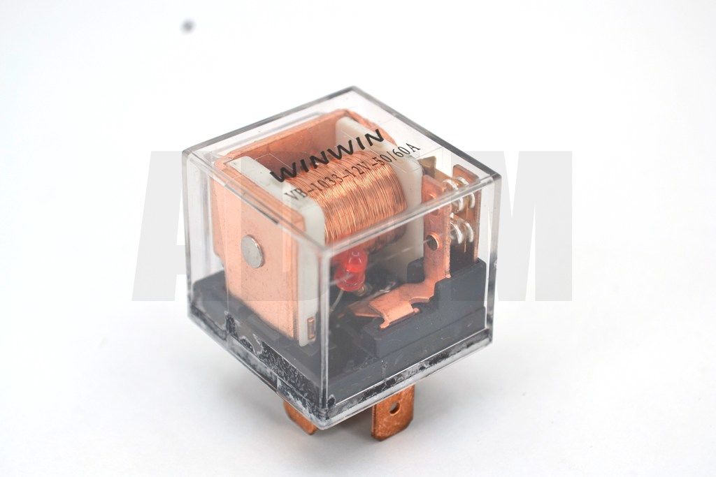 Şeffaf Mini Röle 5 Fişli Kırmızı Ledli 12V 50/60A Çift Platin Su Geçirmez