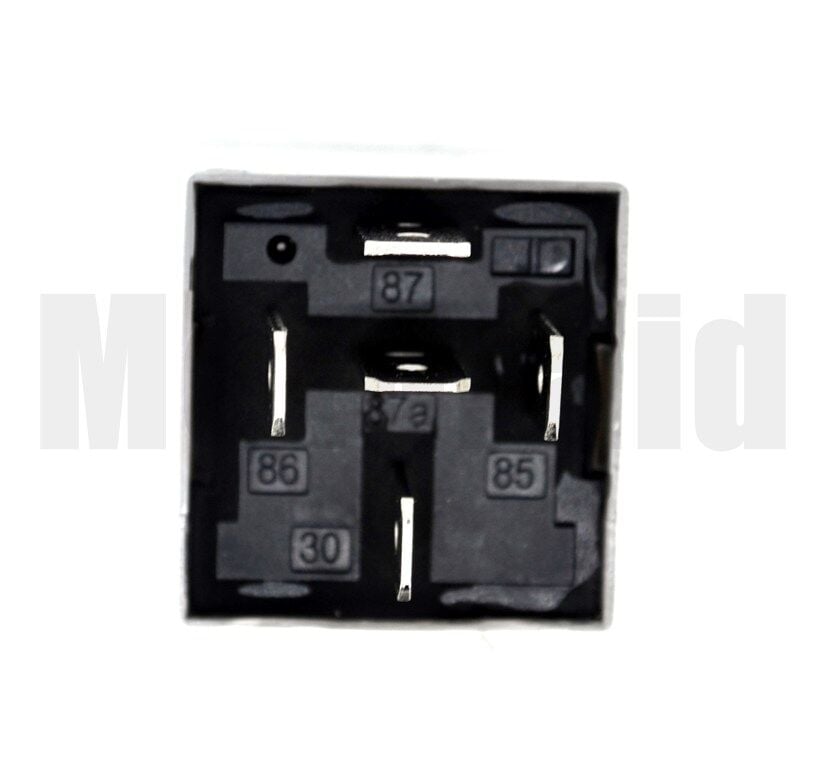 25 Adet 12V 40A Yeşil Ledli Çift Platin Şeffaf Mini Röle 5 Fişli