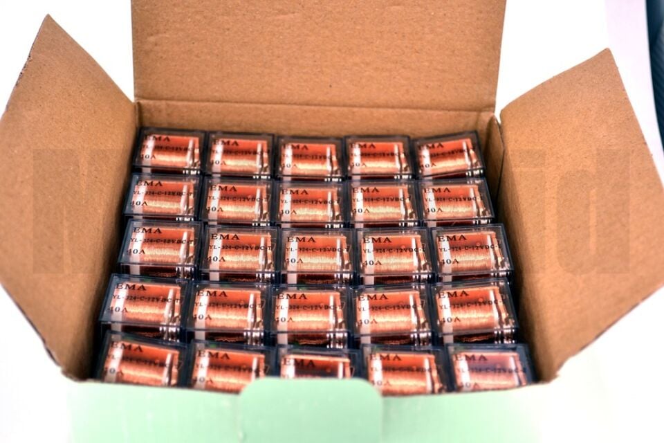 25 Adet 12V 40A Yeşil Ledli Çift Platin Şeffaf Mini Röle 5 Fişli