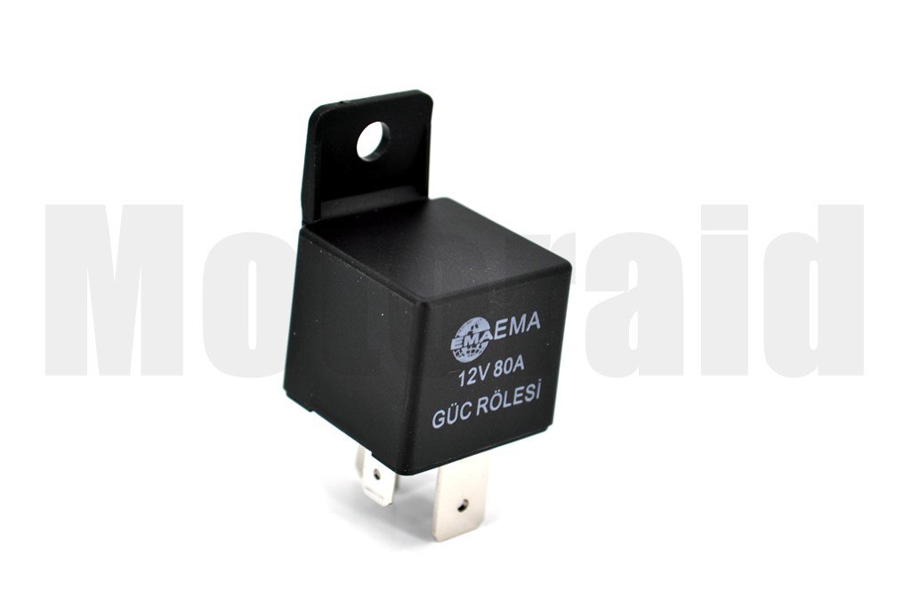 12V 80A Güç Rölesi 4 Fişli