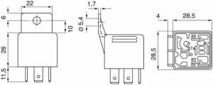 12V 20/30A Çift Platin Mini Röle 5 Fişli Bosch 0332209150