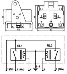 Çift Bobinli Far Rölesi Güçlendirici Koruyucu Röle