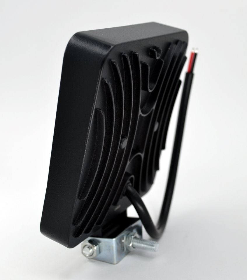 Beyaz Işık Çalışma Lambası 16 Led 12V - 24V 48W Kare Siyah Boyalı Aluminyum Suya Dayanıklı