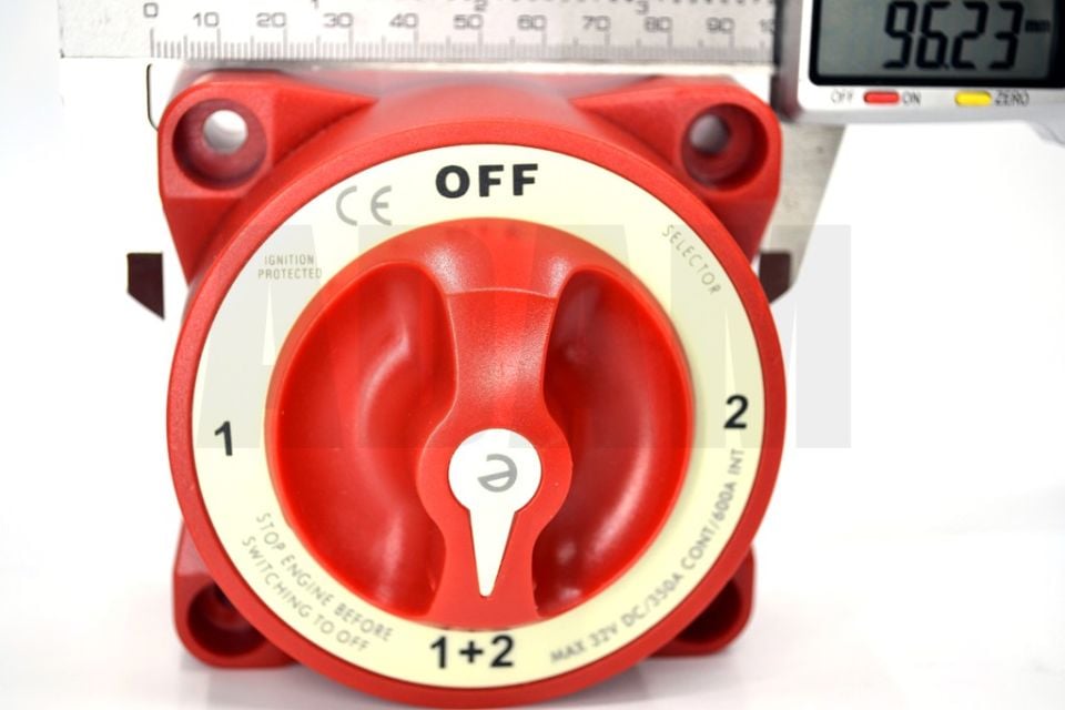 Çift Akü Elektrik Devre Kesici Both Şalter Anahtar Kırmızı 12V-24V DC 350A MT-ADK350KB