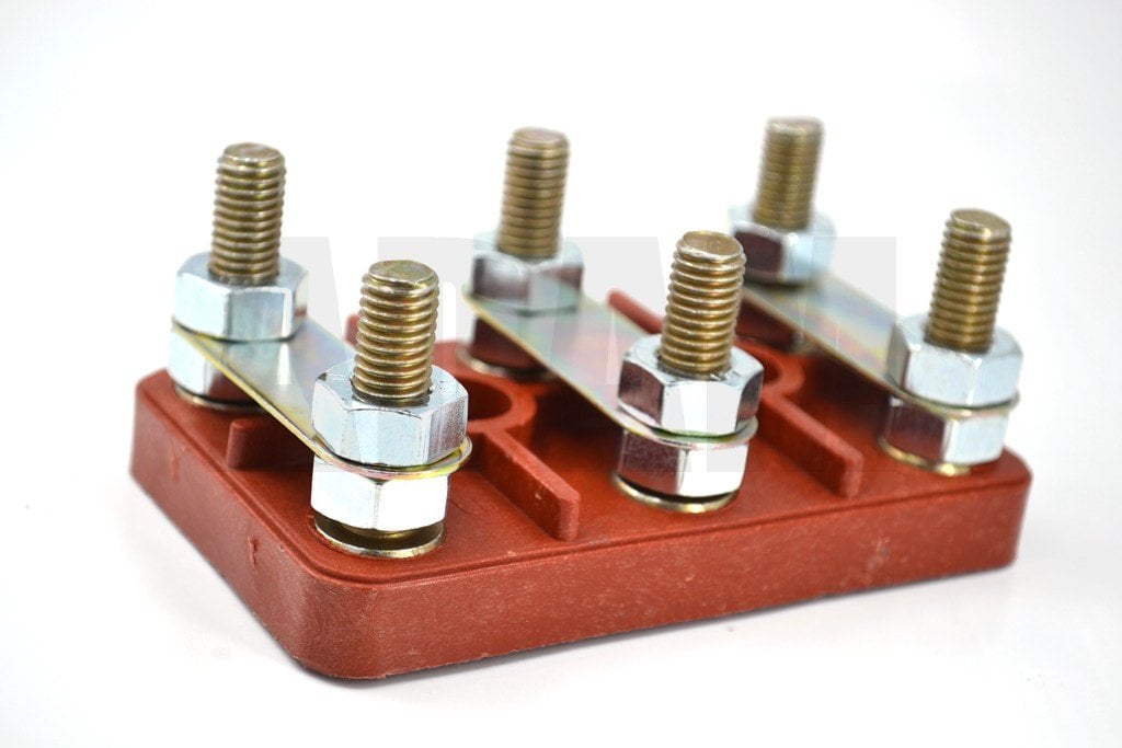 No6 Gamak Tipi Cam Elyaflı Motor Klemensi 115x70 M10 MT-MKE06