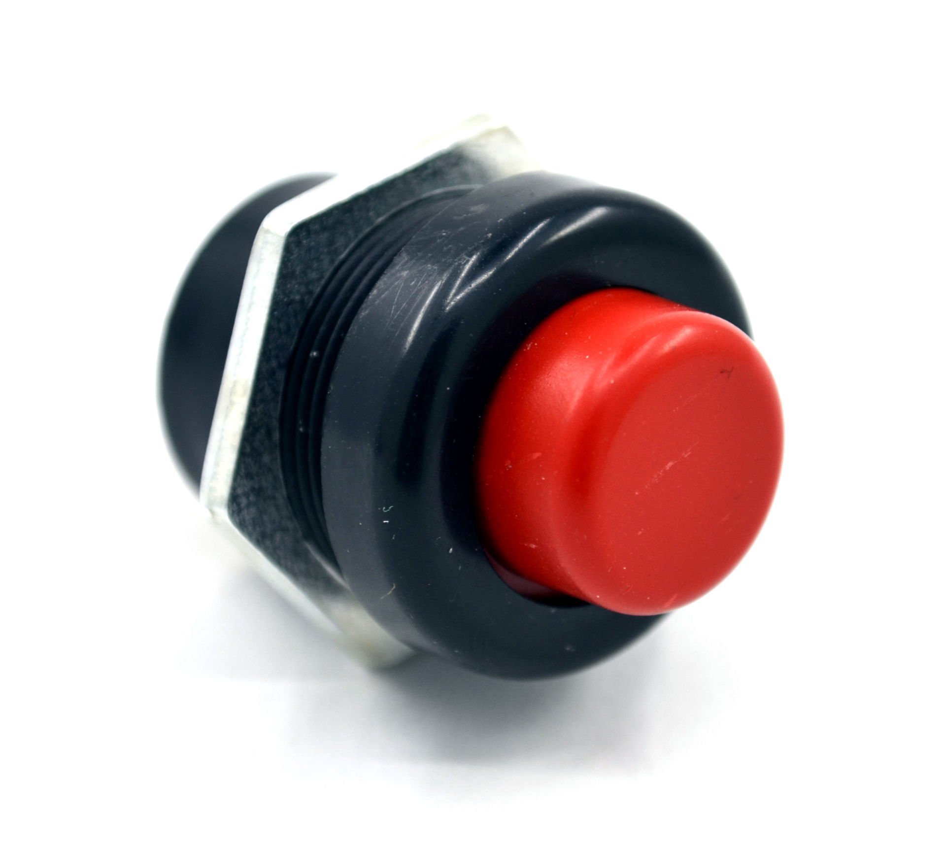 22mm Yaylı Plastik Buton Anahtar Kırmızı Vidalı MT-ANY17