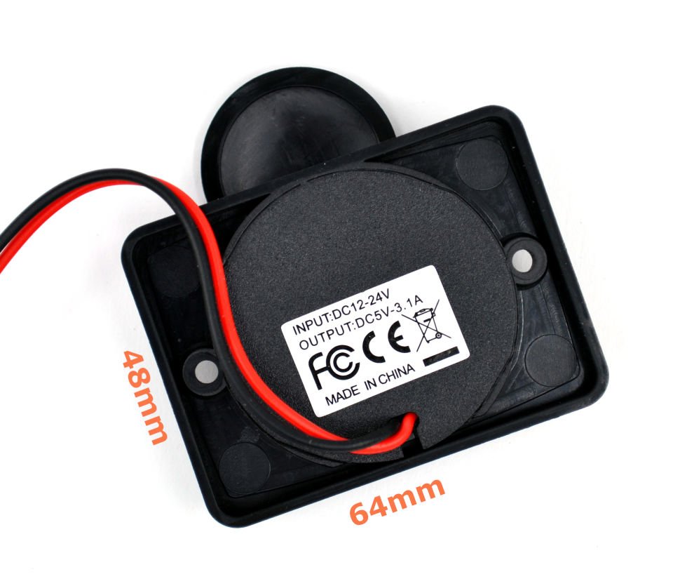 12V 24V DC USB 3.1A Şarj Port Işıklı Düz Taban MT-UP51