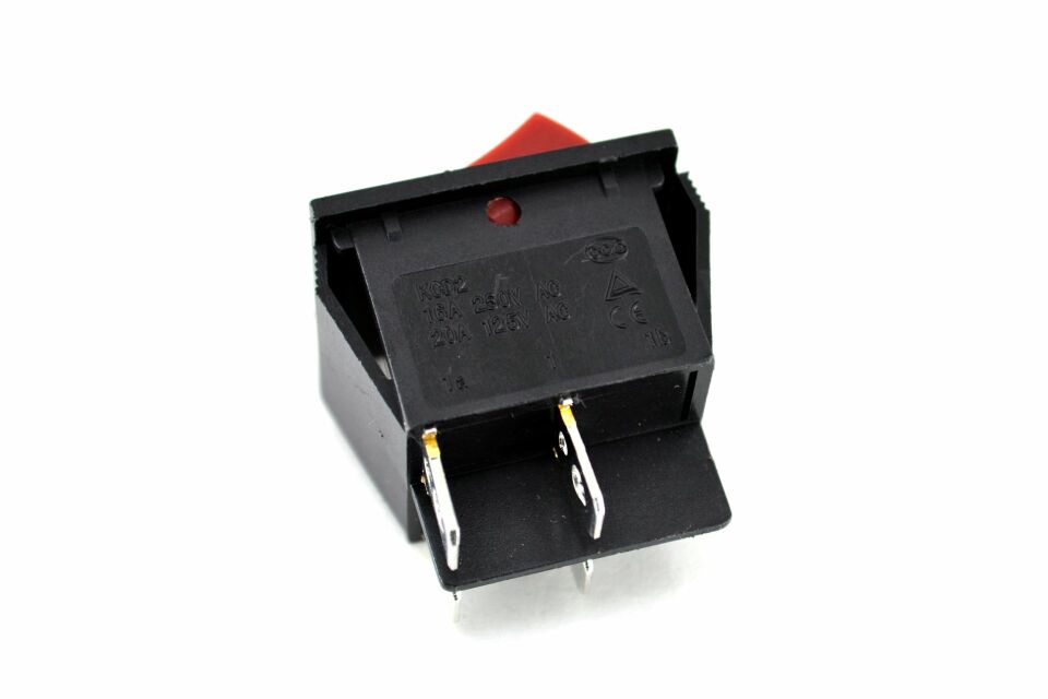 Çiftli Kırmızı Elektrik Düğmesi 1-0 Işıksız Anahtar 12V-220V MT-ANK07