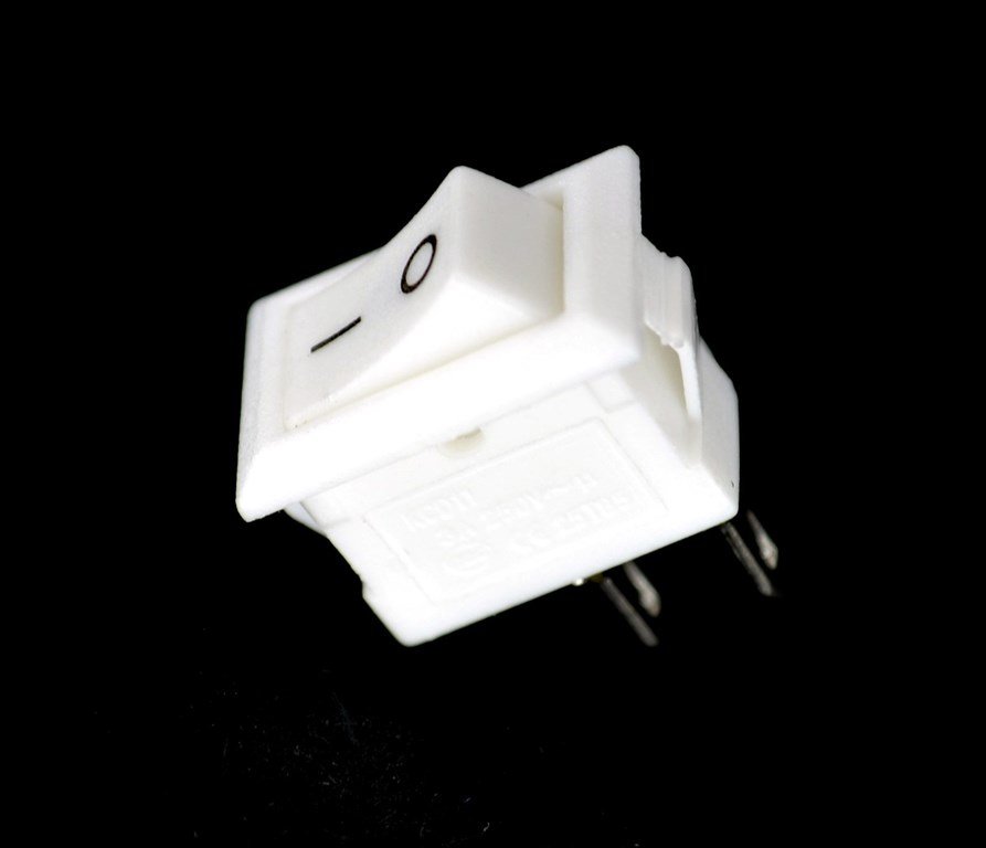 Mini Dikdörtgen Beyaz Elektrik Anahtarı 1-0 Işıksız Rocker 12V-220V MT-ANK04