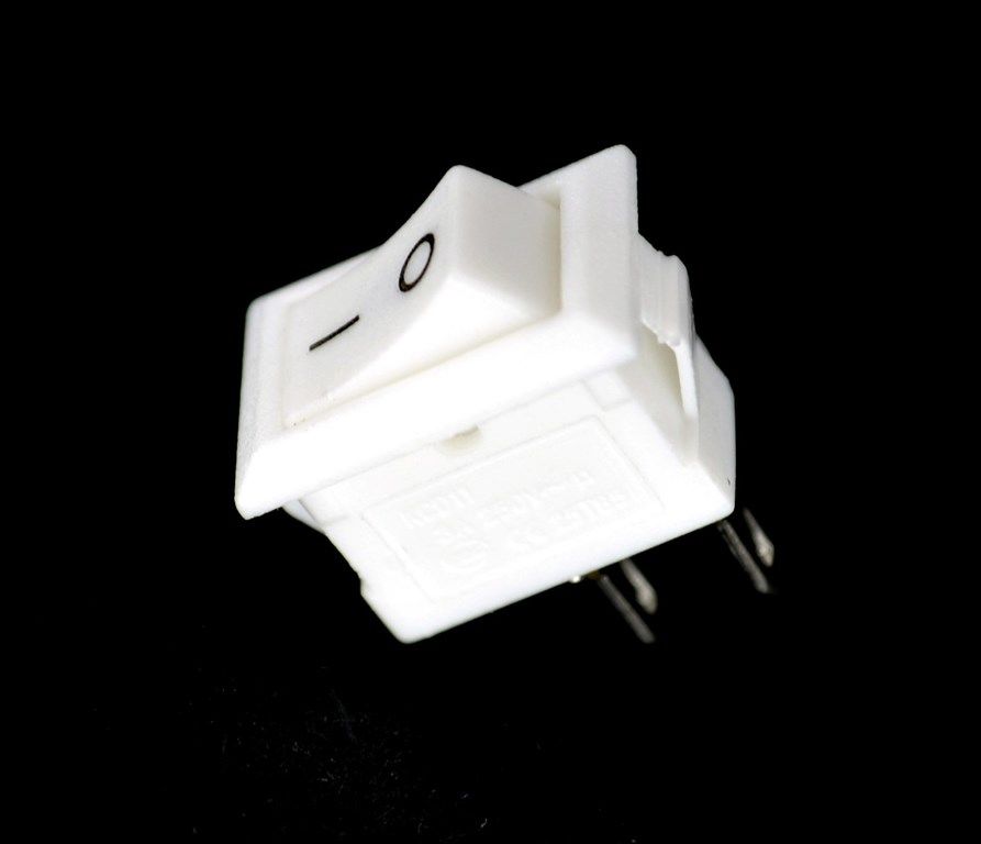 Mini Dikdörtgen Beyaz Elektrik Anahtarı 1-0 Işıksız Rocker 12V-220V MT-ANK04