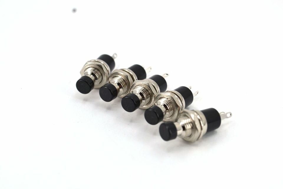 Mini Siyah Buton 1-0 Diyafon Alarm Reset Metal Gövde MT-ANY05