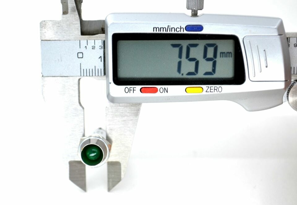 8mm 12V Mini Metal Göz Lamba Yeşil Led Sinyal Uyarı Işığı