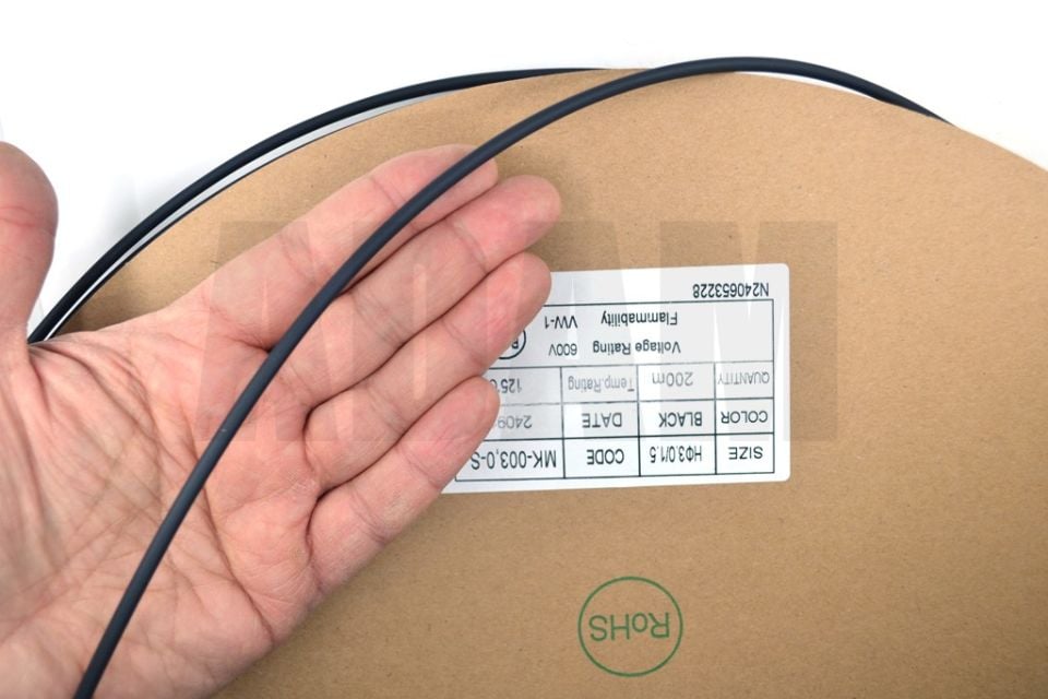 200 Metre 3mm Siyah Isı İle Daralan Makaron Isıyla MT-M3S