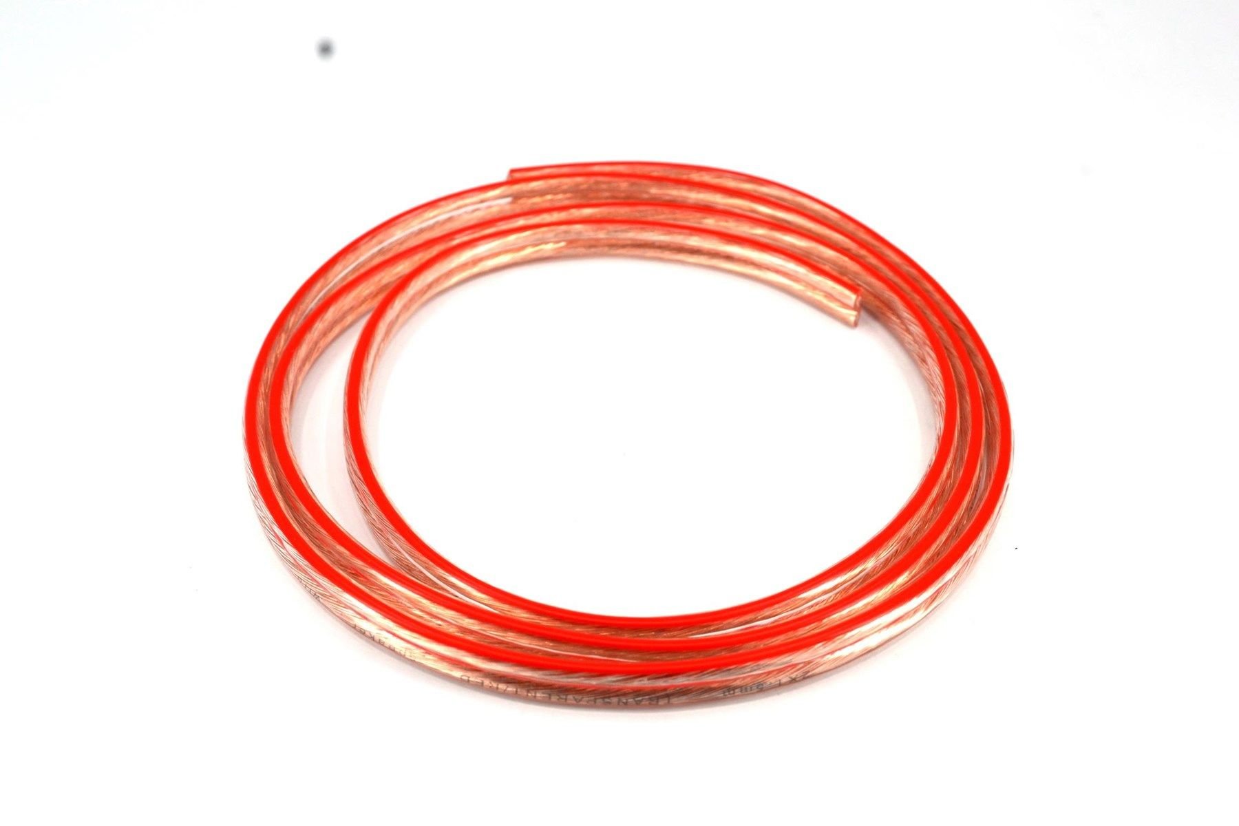 2X1,50mm² Bitişik Hoparlör Kablosu Şeffaf
