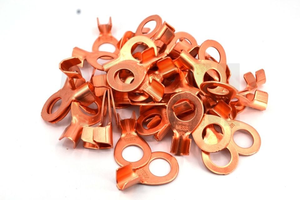 50 Adet M10 10mm Akü Pabuç Bakır Başlık Sulye