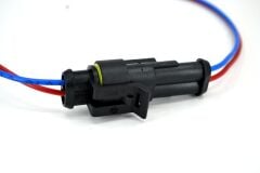 1 Takım 2 Kablolu Süper Seal Erkek Dişi Elektrik Bağlantı Soketi MT-09