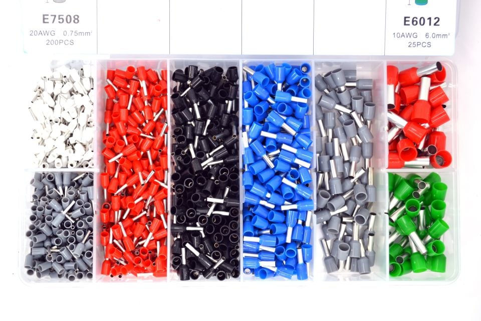 Kablo Yüksüğü Seti Karışık Kutulu 1200 Adet Renkli Yüksük MT-SET02