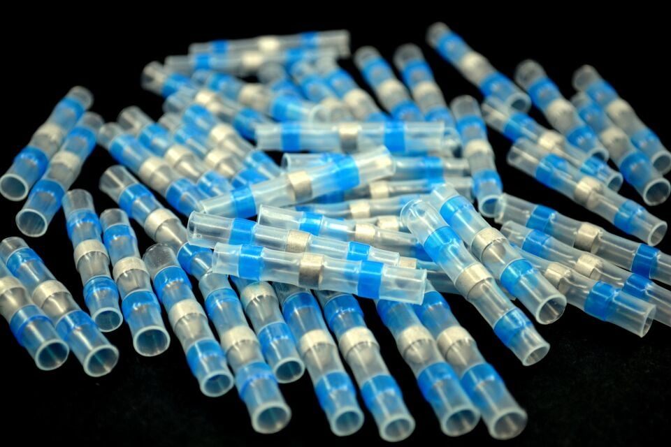 100Ad. Lehimli Kablo Birleştirici Makaronlu Ekmuf 1,50-2,50 Mavi MT-EK03