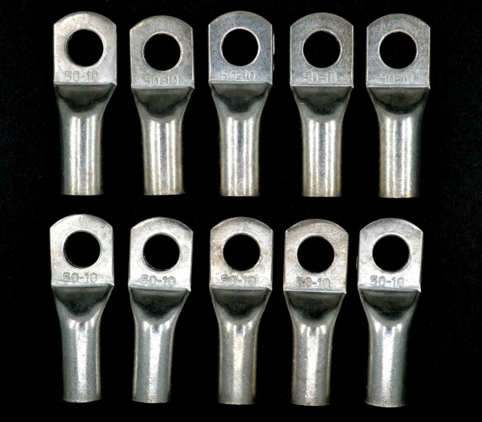 10 Adet Sıkmalı Kablo Pabucu Bakır Skp 50mm M10 MT-SKP50M10