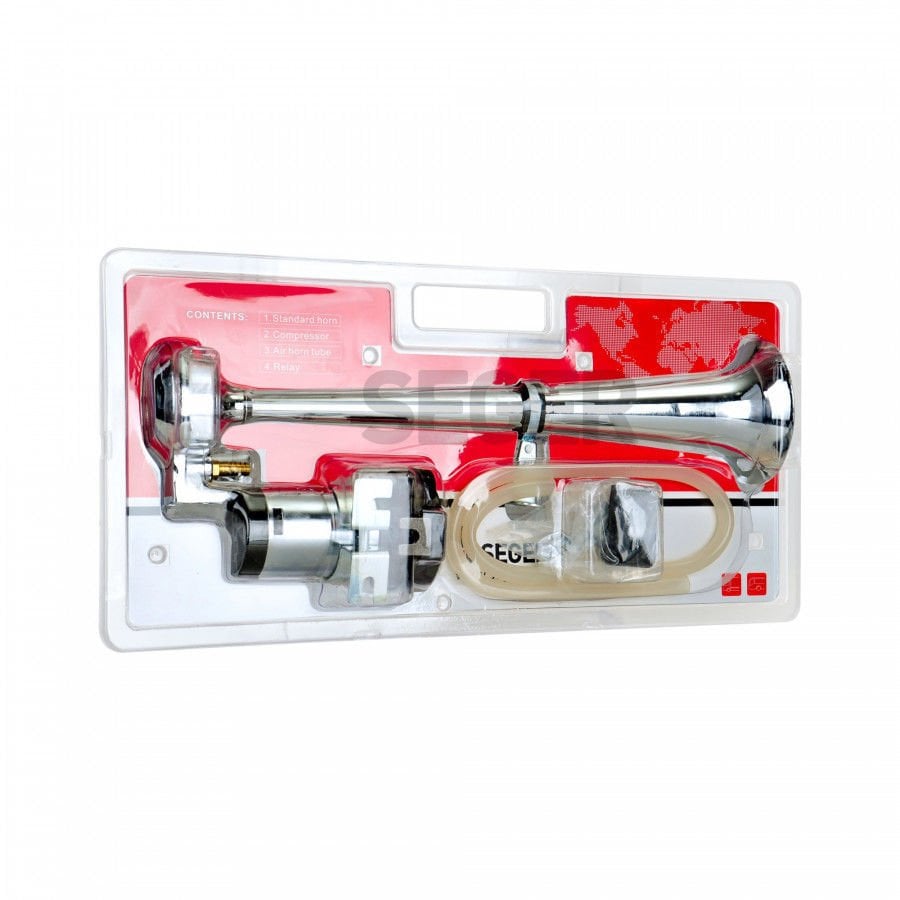 12V Kompresörlü Krom Borulu Havalı Marine Tekne Korna