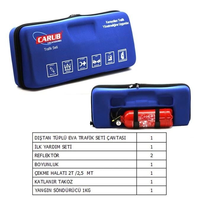 Trafik Seti Yönetmeliğe Uygun Yangın Söndürücülü EVA Çantalı