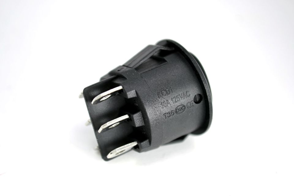 1-0-2 Elektrik Anahtarı 6 Pin Yuvarlak Gövde Siyah Plastik MT-ANK28