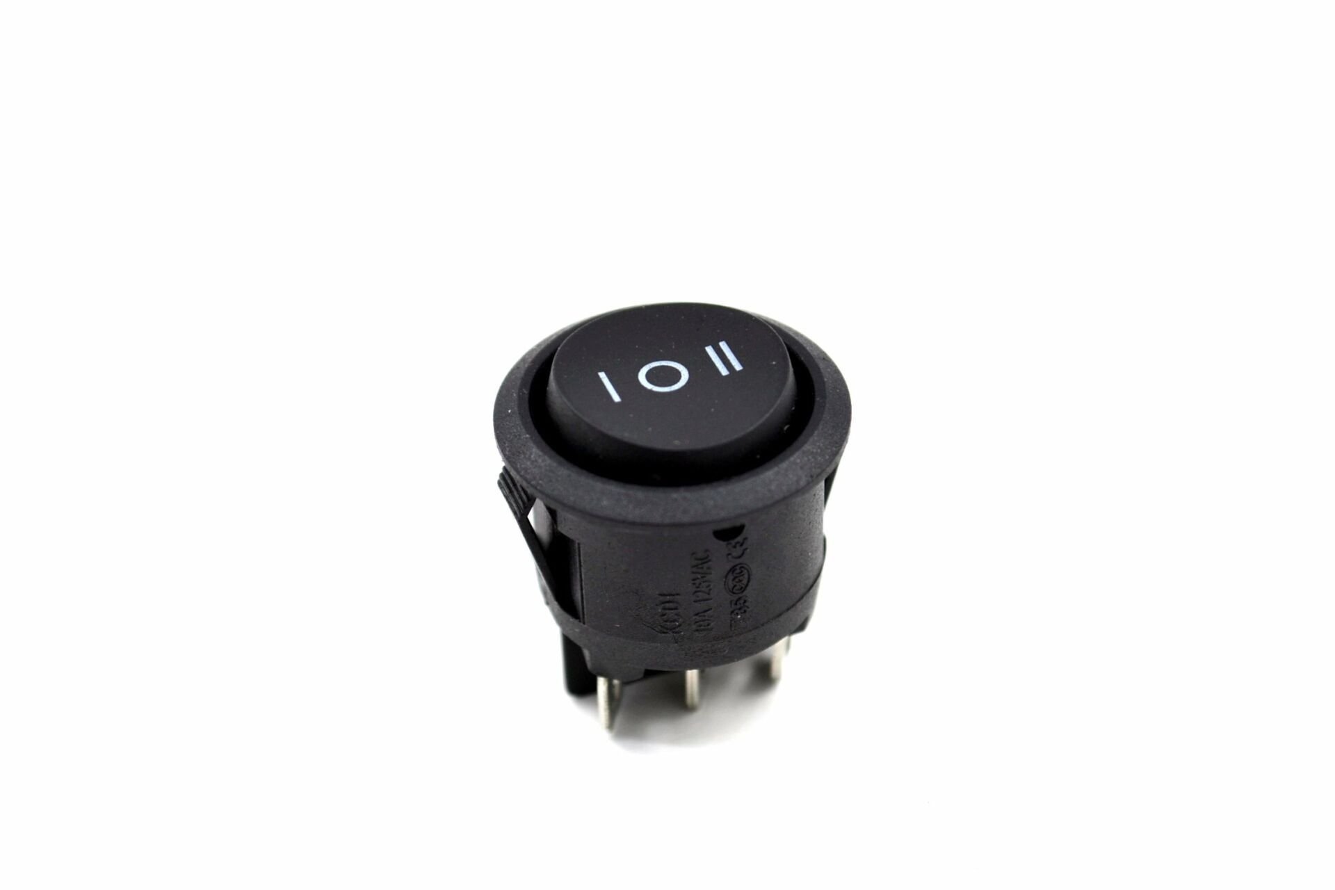 1-0-2 Elektrik Anahtarı 6 Pin Yuvarlak Gövde Siyah Plastik Rocker MT-ANK28