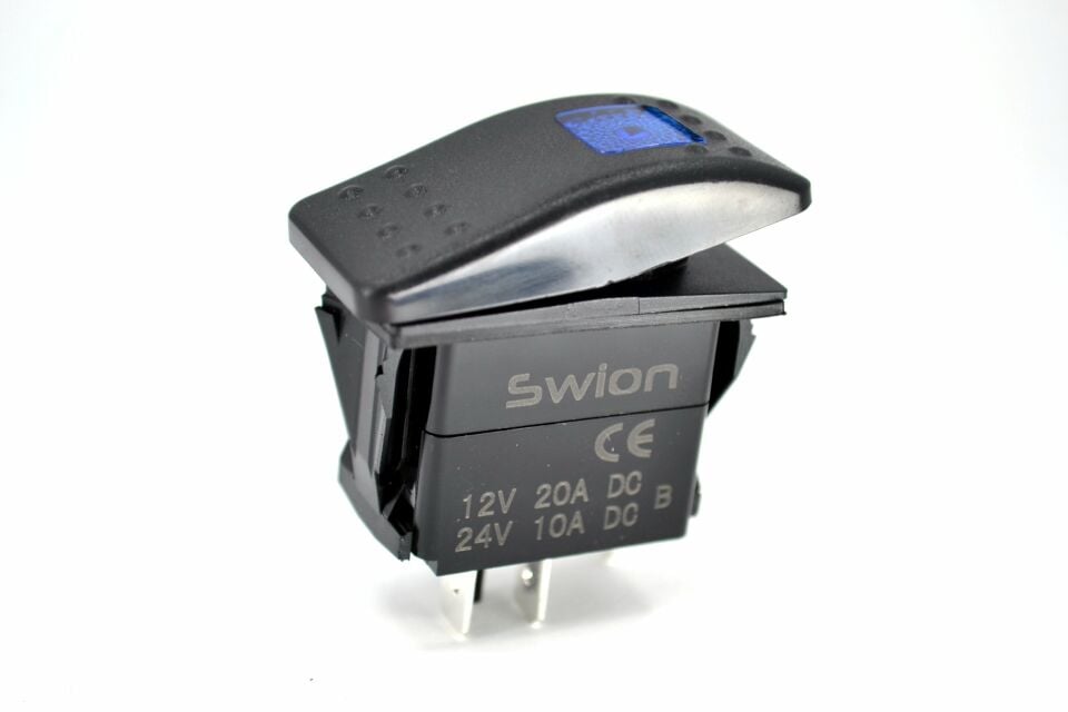 Marine Karavan Anahtar 12V 24V Mavi Işıklı Carling Tip 1-0 MT-ANK26