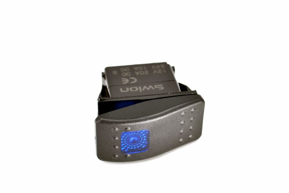 Marine Karavan Anahtar 12V 24V Mavi Işıklı Carling Tip 1-0 MT-ANK26