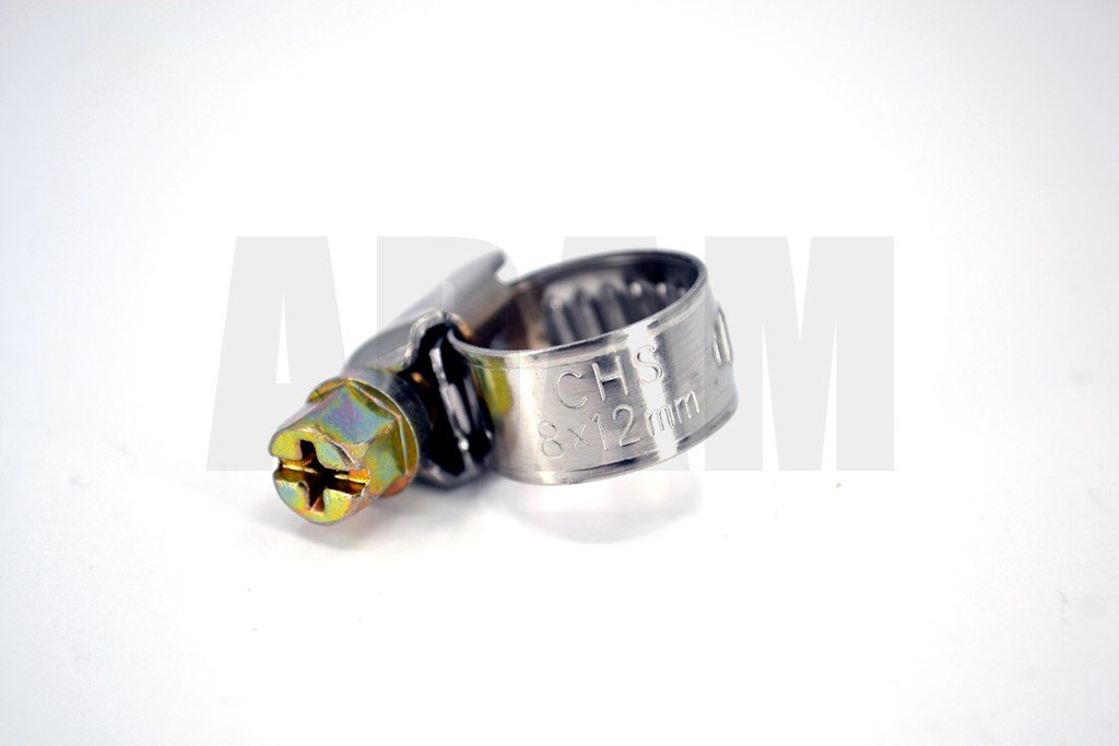 08*12 Paslanmaz Çelik Hortum Boru Tesisat Kelepçesi 1Adet