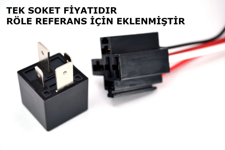 4 Kablolu Güç Röle Soketi 80A Kalın Bacak Fiş Uyumlu